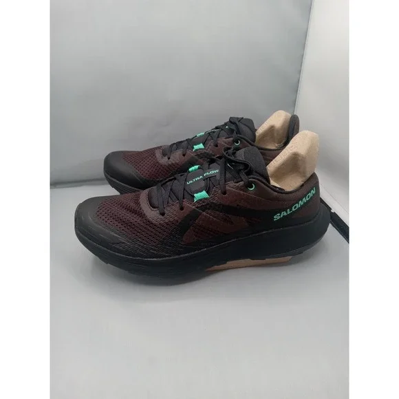 Salomon‎ Ultra Flow Black / Coffee Trail Running Shoe 475934 Men's Size 11